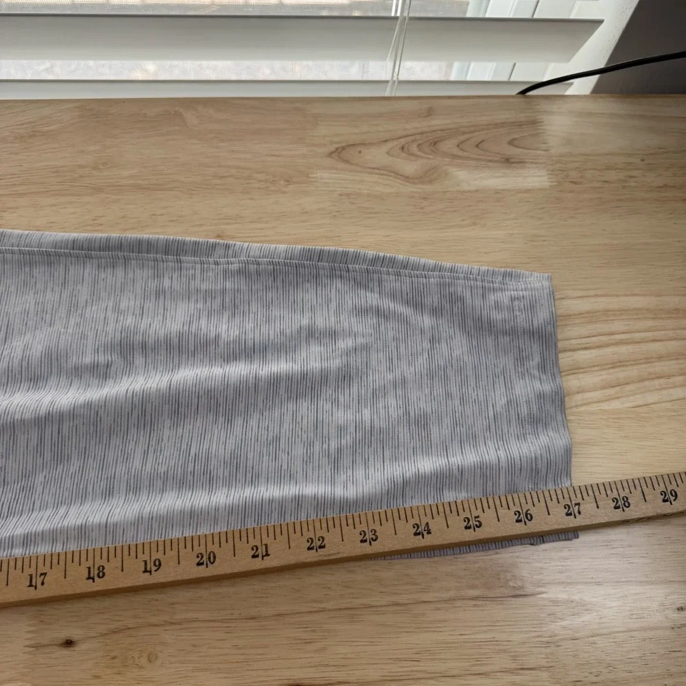 Lululemon On The Fly Pants Womens 10 Gray Space Dye Drawstring Waist Performance